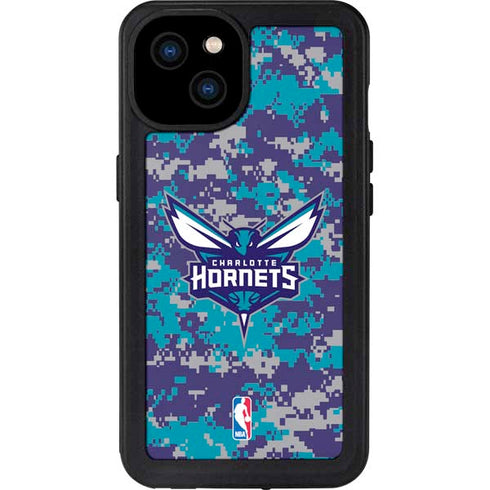 NBA Charlotte Hornets Digi Camo iPhone 15 Plus Waterproof Case